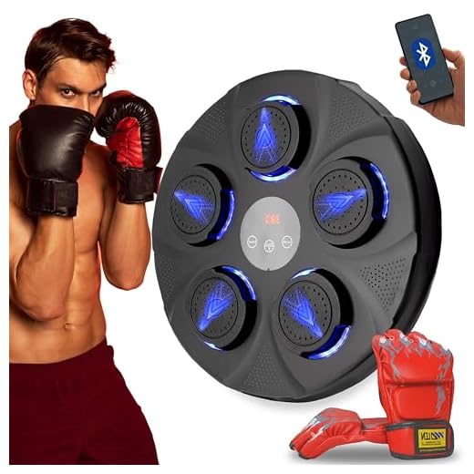 Maquina de Boxeo Pared Musical Adulto, Musical Boxing Machine, Entrenamiento en Casa Recuento Inteligente, 9 Modos de Velocidad y Luces , incluye Comba de Salto, Guantes de Boxeo y Cable de carga