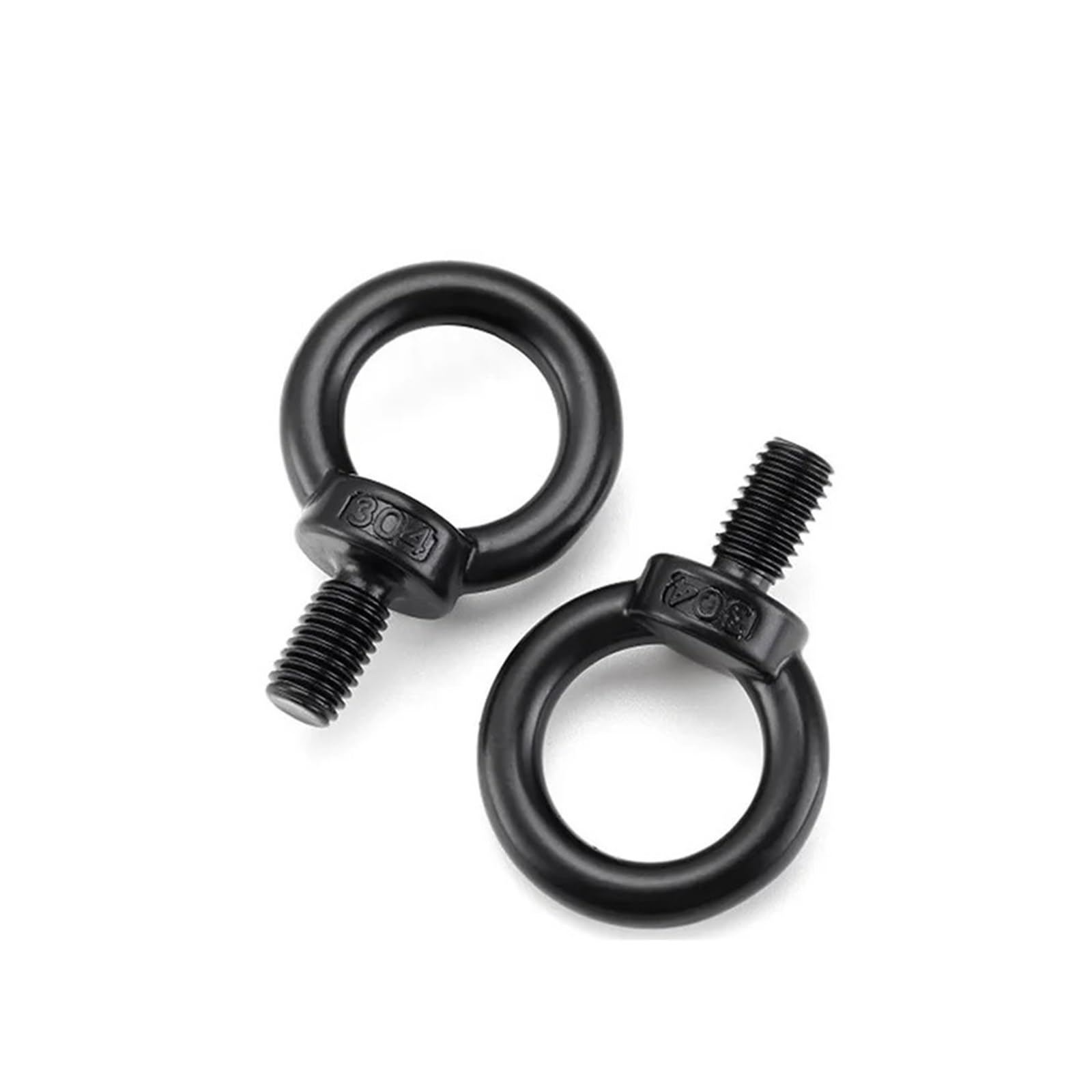 Pierścień podnoszenia Śruby Nakrętki | M6 M8 M10 czarny 304 stal nierdzewna (M10x70mm 2pcs)