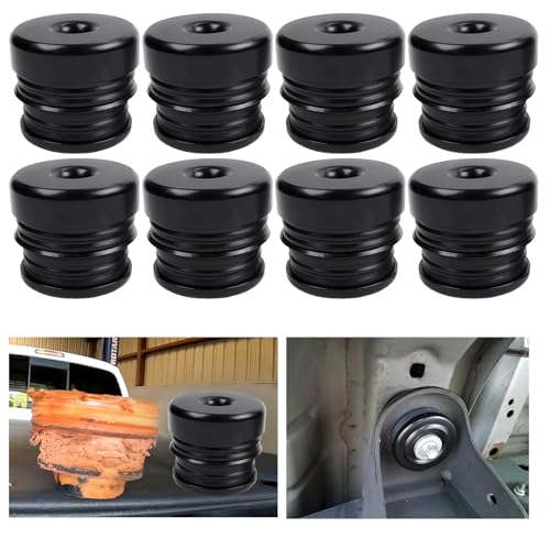 KF04060BK 8-Piece Superior Silicone Cab Mount Bushings Kit for Ford F-250/F-350 Crew Cab 2008-2016 – Black, Improves Ride Comfort & Durability, Better Than OEM & Polyurethane