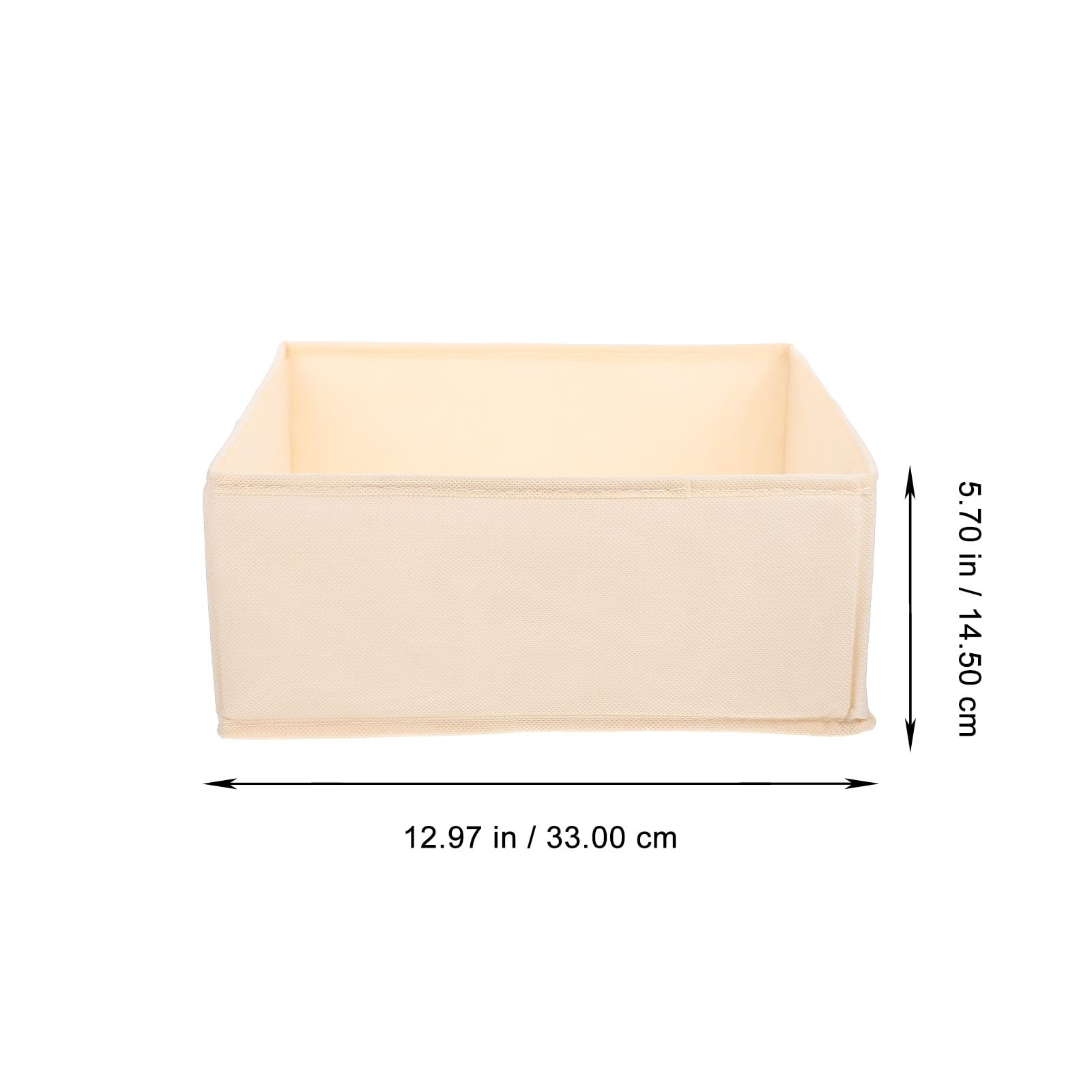 Homoyoyo Organisateur de Tiroir pour Vêtements 6 Pièces Beige en Non-tissé et Pp, Facile à Organiser Différentes Tailles et Fond Rigide, pour Chaussettes et Cravates