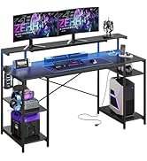 Amazon | Bestier ゲーミングデスク l字デスク コンセント付き USB-C