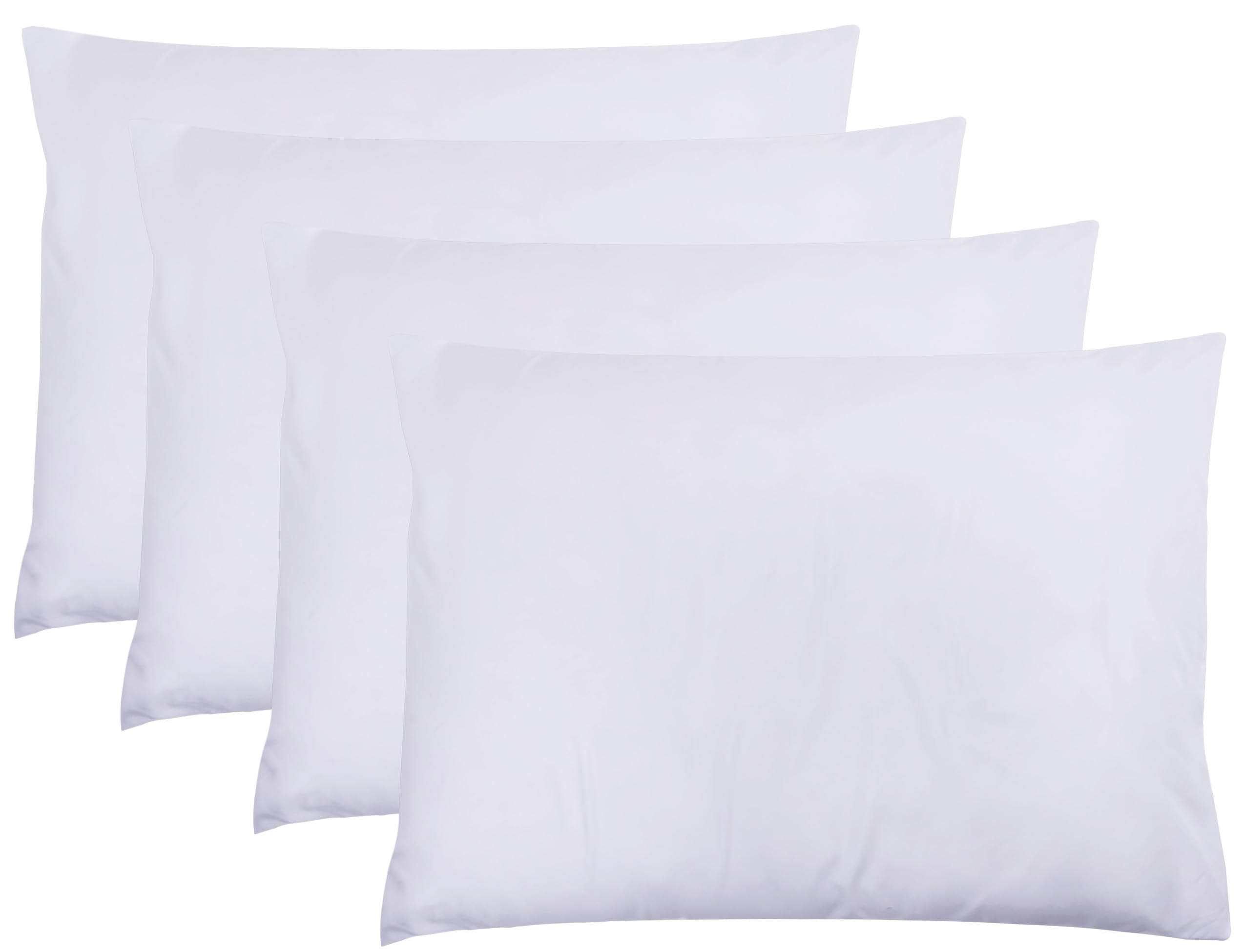 ZPECC White Pillow Cases Standard Size Set of 4, 20x26 Envelope Closure Pillowcases, Soft Plain Brushed Microfiber Covers Hypoallergenic Breathable