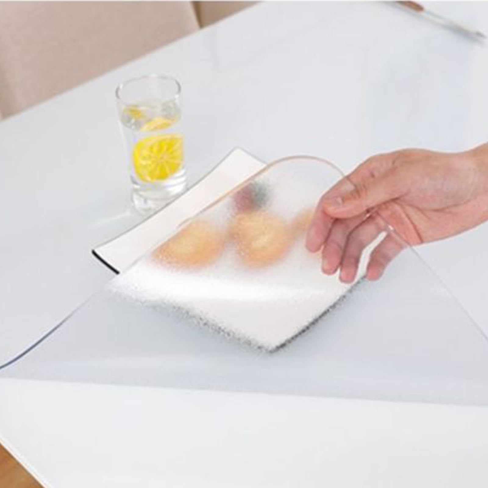 Protezione per Tavolo trasparente,Tovaglia Plastificata Rettangolare PVC Glassato,Copri Tavolo Impermeabile,Pellicola Antimacchia,protettiva Per Cucina,Copertura Scrivania (3mm,60x120cm)