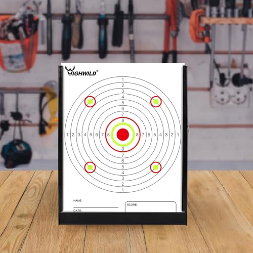 Image of Highwild BB Trap Target (Airgun Only) with 10pcs 7 inch X 9 inch Paper Targets and 2 Spinner Targets