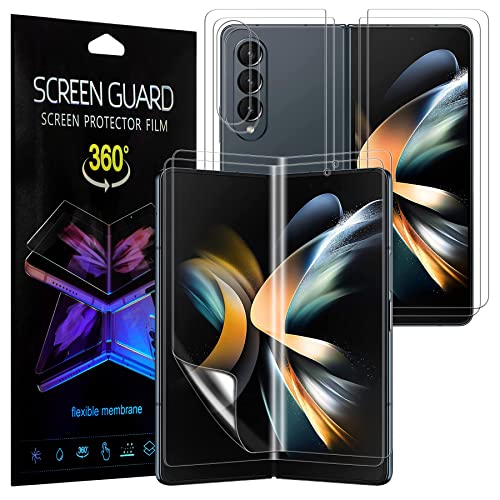 ZCDAYE Two Sets Screen Protector for Samsung Galaxy Z Fold 4 HD Clear Soft Protective Film with Installation Tools for Samsung Z Fold 4 - Transparent