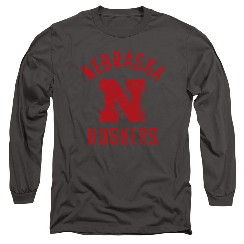 University of Nebraska Official Nu Cornhuskers Logo Unisex Adult Long-Sleeve T Shirt
