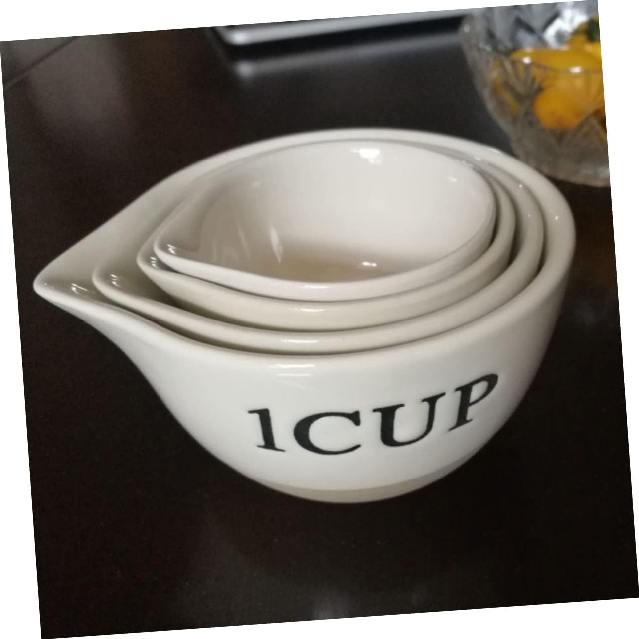 4pcs Measuring Cup Set Ceramic Milk Bowls Eggs Measuring Bowls Ceramic Measuring Bowls Eggs Mixing Bowls Ceramic Dessert Bowls Baking Bowls Baking Cups Ceramic Eggs Bowls Egg Bowls