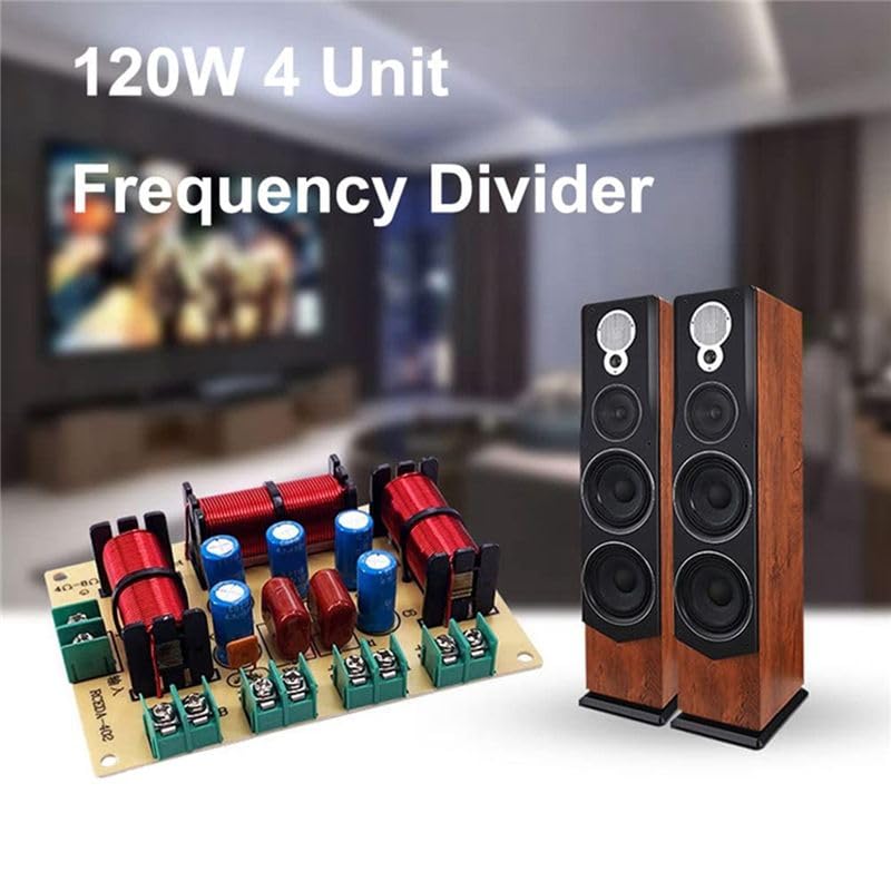 2 x 4-Wege-Lautsprecher, Bass-Frequenzteiler, Heimkino, HiFi-Stereo-Schaltung, Audio-Crossover-Filter