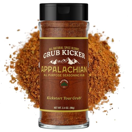 Grub Kicker Appalachian All Purpose Seasoning- 3.4 oz Bottle - All Purpose Seasonings for Cooking BBQ, Chicken Wings, Pork &amp; More - Use for AP &amp; Soul Food Seasoning Recipes