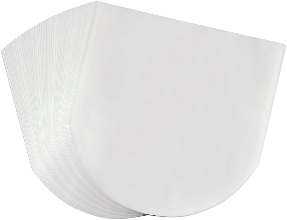 OPount 50 Pieces Semi-Transparent Inner Plastic Record Cover Sleeves for 12 Inch Vinyl LP Album