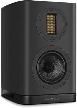 Wharfedale EVO 5.1 Bookshelf Speakers (Pair) – 5″ Woven Kevlar Woofer, 35 × 70 mm AMT Tweeter, Bass‑Reflex, Walnut (Black)