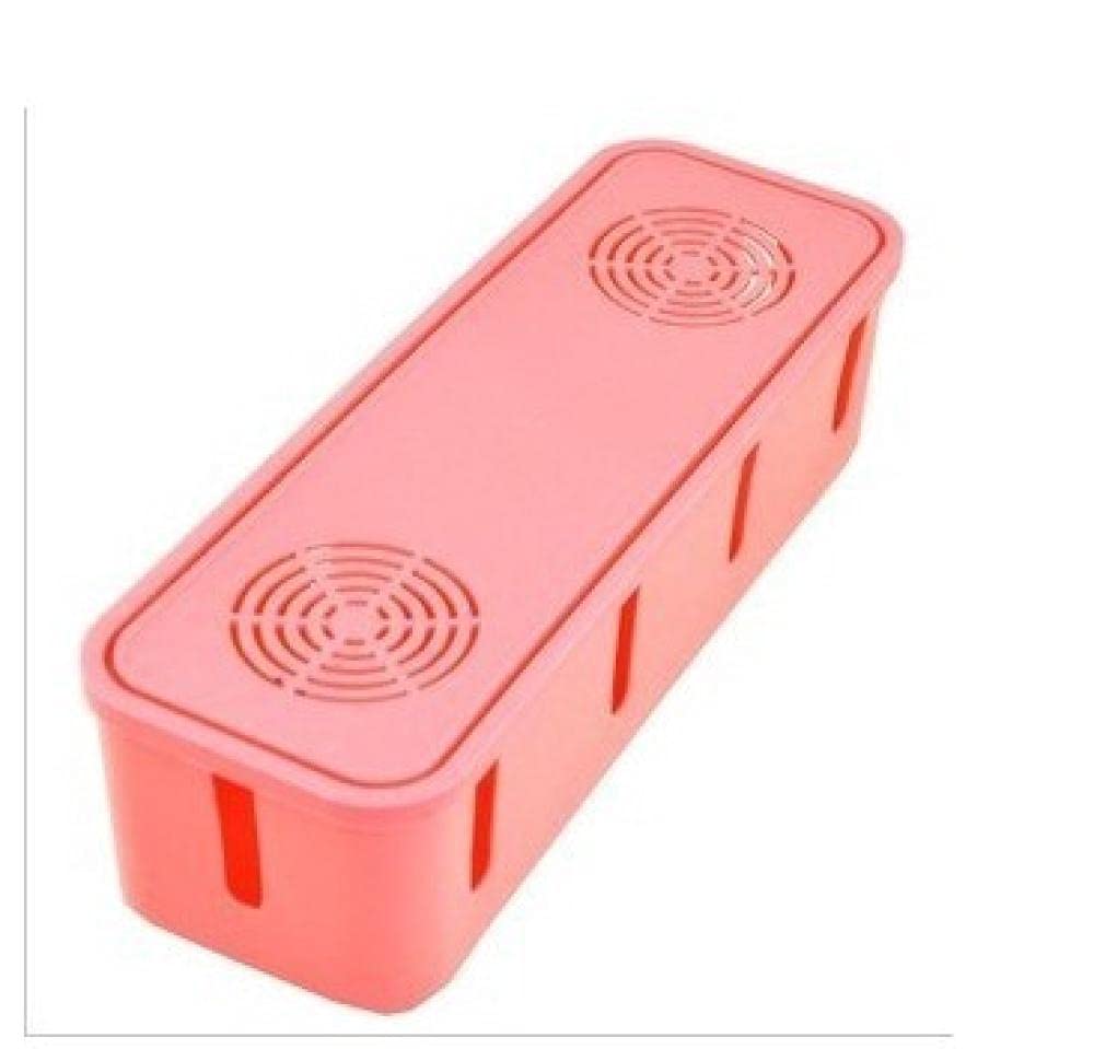 Cable Management Box Cable Tidy Box Cable Storage Box Wire Box Skrzynka Do Przechowywania Kabel Zasilacz Box Storage Box Storage Box Hub Gniazdo-Czerwony_28X10.5X8.5.