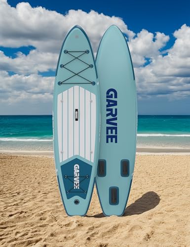 Inflatable Stand Up Paddle Board, 10'6"/11' Paddle Boards with Premium Accessories, Non-Slip EVA Deck, Ultra-Light Carry Bag Pump, SUP for Youth & Adults of All Skill Levels(10.6ft, Peacock Blue)