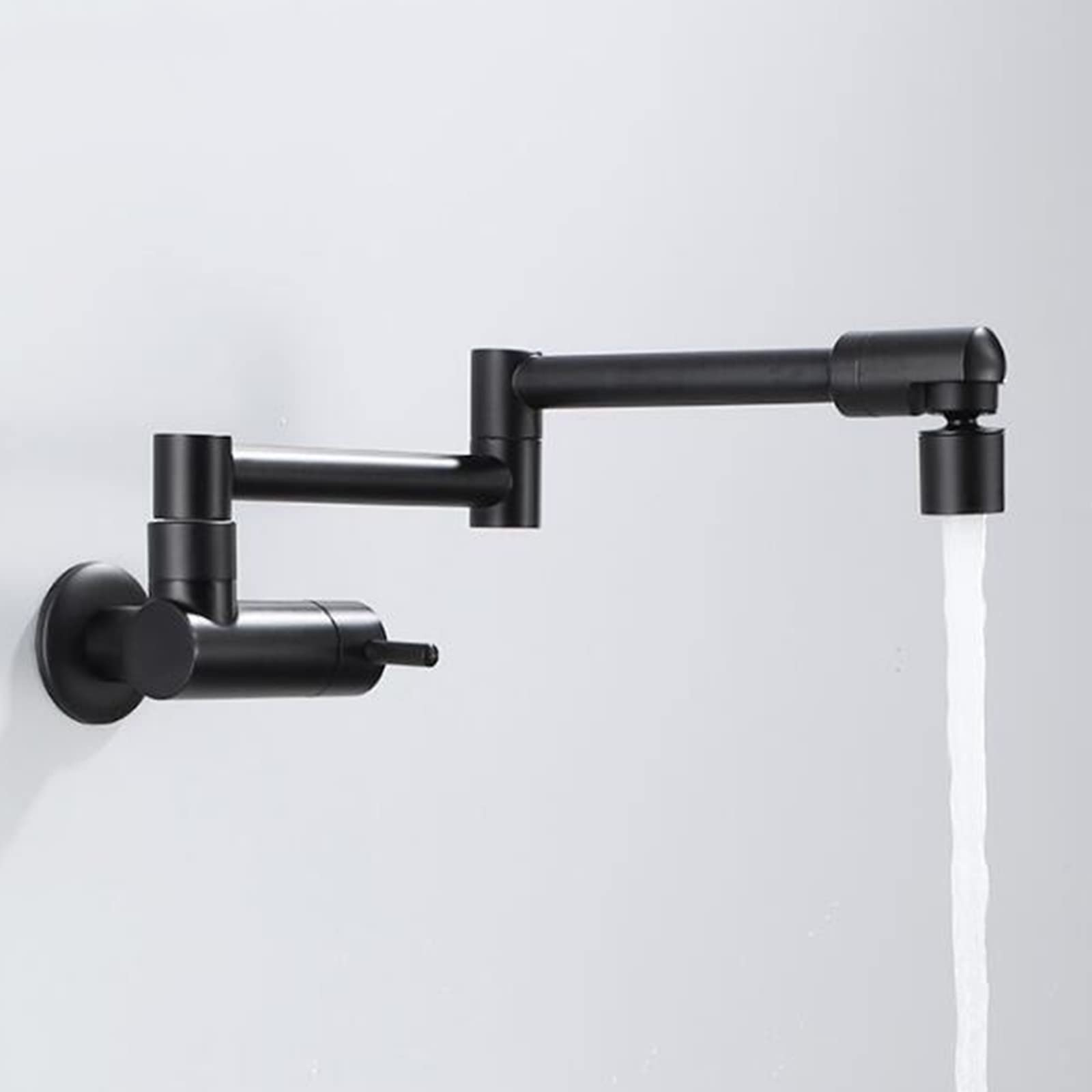 Robinet de cuisine mural eau froide seule | Robinet d'évier noir pivotant