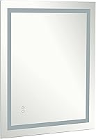 Vista 4 de Espejo LED para baño con luces, regulable, antivaho, espejo de baño iluminado con botón táctil inteligente, función de memoria (horizontal/vertical)