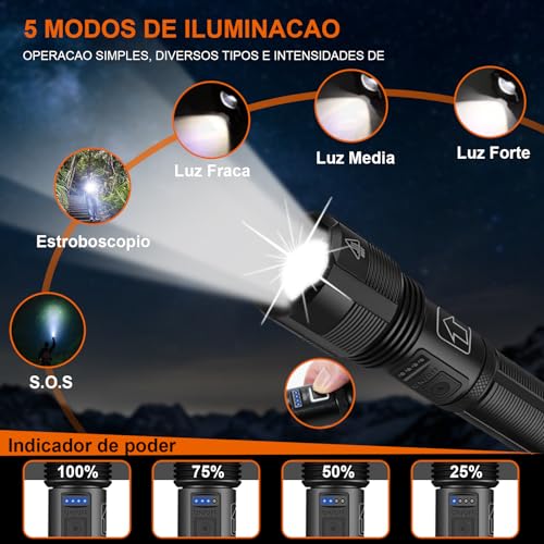 La Mejor comparativa de Linternas de alta potencia para camping favoritos de las personas. 8 Imagen adicional
