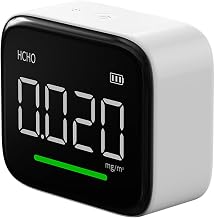 ATuMan Formaldehyde Detector, Dual Platinum Sensor 0.001mg/m³ Accuracy, 4-in-1 Air Quality Monitor for HCHO/Temp/Hum with LED Display, USB-C Rechargeable for Home, Office, Nursery, Post-Renovation