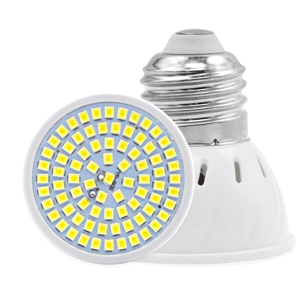 HHF Iluminación del hogar, Paquete de 25, lámpara de foco LED AC220V E27 SMD2835 36LED/54LED/72LED lámparas de foco de bombilla LED(Warm White,E27 4W 36Leds)