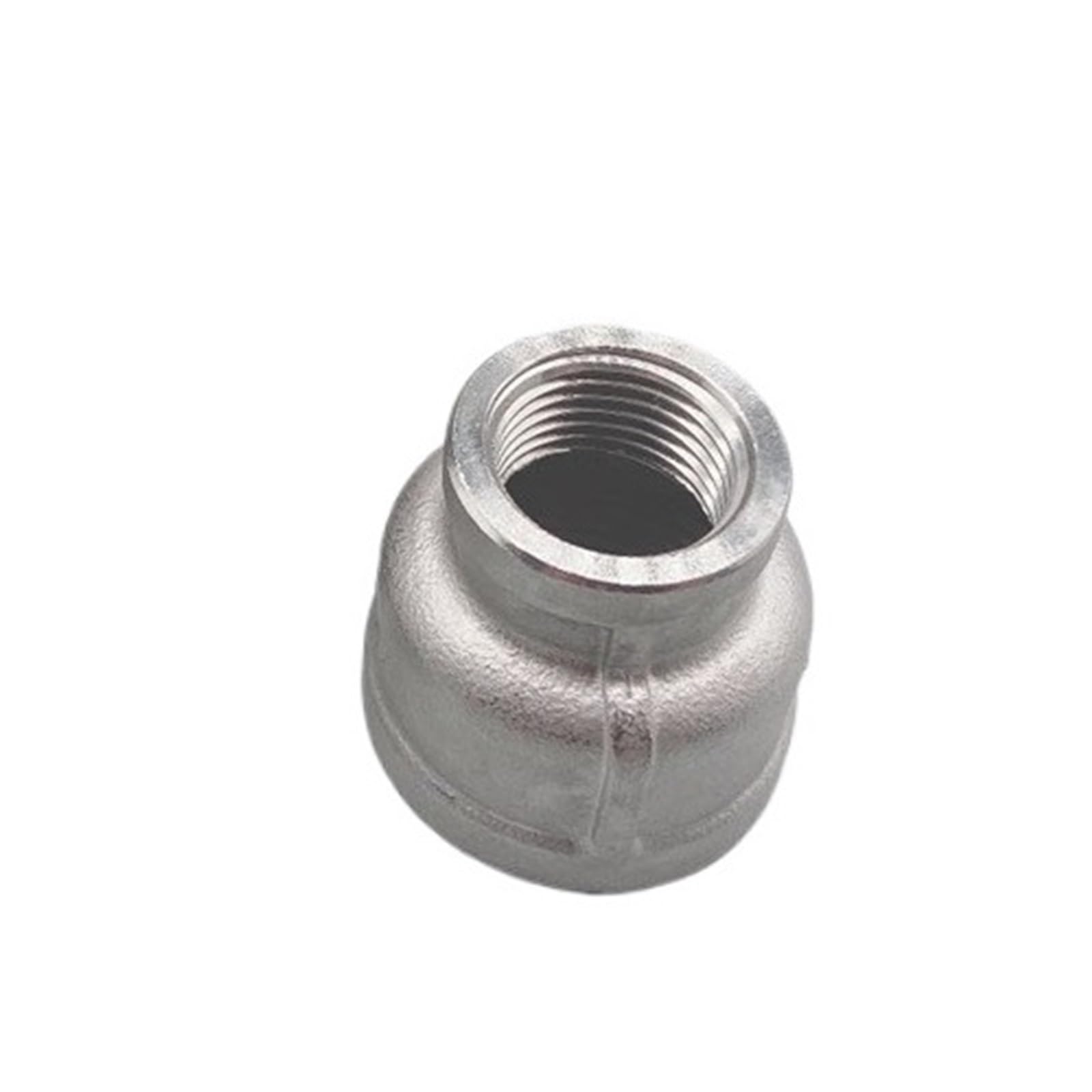 AQXYUULL 1/8" 1/4" 3/8" 1/2" 3/4" 1" 1-1/4" 1-1/2" Female To Female Thread Reducer 304 Stainless Steel Pipe Fitting Connector Adpater(DN20 to DN15)