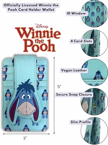 Disney Card Holder Wallet Slim Compact (Eeyore Light Blue)3
