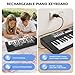 37 Keys Piano Keyboard for Beginners -1200mAh Rechargeable Electronic Musical Instrument with Mic LED Screen 200 Tones 200 Rhythms 50 Demos, Birthday Gift for Kids