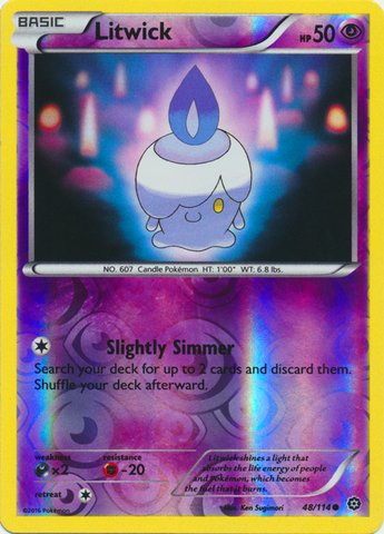 Pokemon - Litwick (48/114) - XY Steam Siege