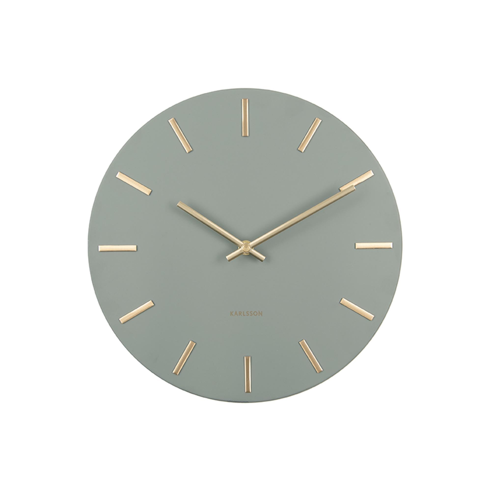 Karlsson 'Charm' Wall Clock - JUNGLE GREEN, 30cm - (KA5821DG)