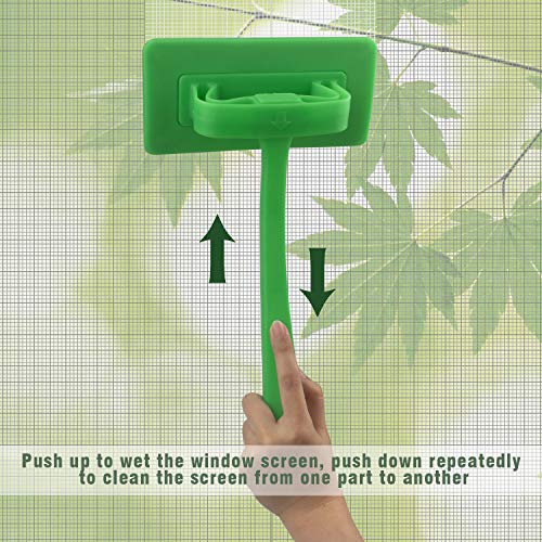 MyLifeUNIT Mesh Screen Cleaner, Window Screen Cleaning Brush Washing Equipment, Detachable Window Cleaner Tool with Wet and Dry Dual-Use - Image 3