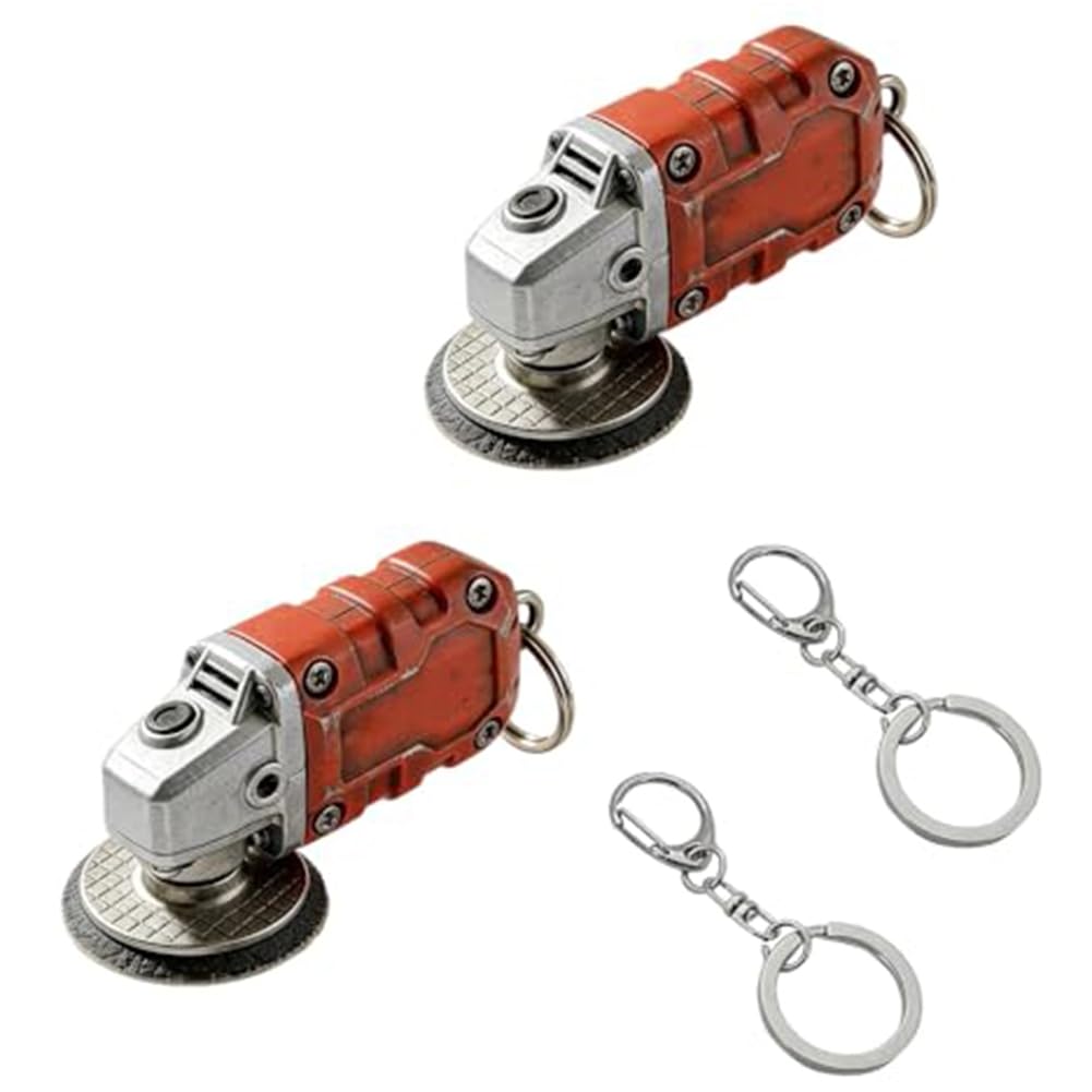 Ehwisbe Mini Grinder For Tool Keychain, Backpack Accessory For Tool Enthusiast Lovers- Realistic Design, Includes 2 Pieces Gift