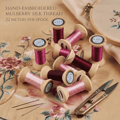 Image of Natural 100% Mulberry Handmade Embroidery Silk Thread Silk Floss (25)