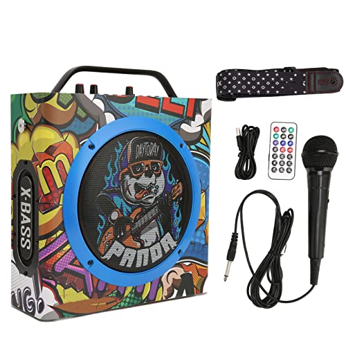 Kuidamos Portable Outdoor Speaker, Deep Bass Bluetooth Dance Speaker Recording Large Coverage Bright Treble Knob Control With Wired Microphone For Street Dance #TOP5