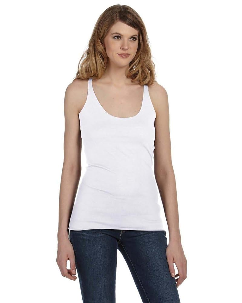 Bella Canvas Women's Tri-Blend Racerback Tank Top, White