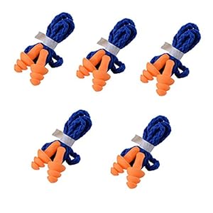 Yizhet 5 stuks oordopjes zachte herbruikbare siliconen met koord