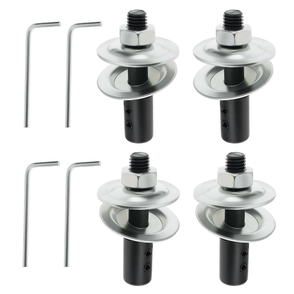 Littimoon 4PCS Bench Grinder Extension Shaft Arbor Extender 8mm to 10mm with Wrench and Washer for Polisher Sander