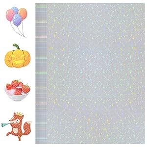 Cosrk 24 Blatt Holografisches Glitzerfolie Vinyl