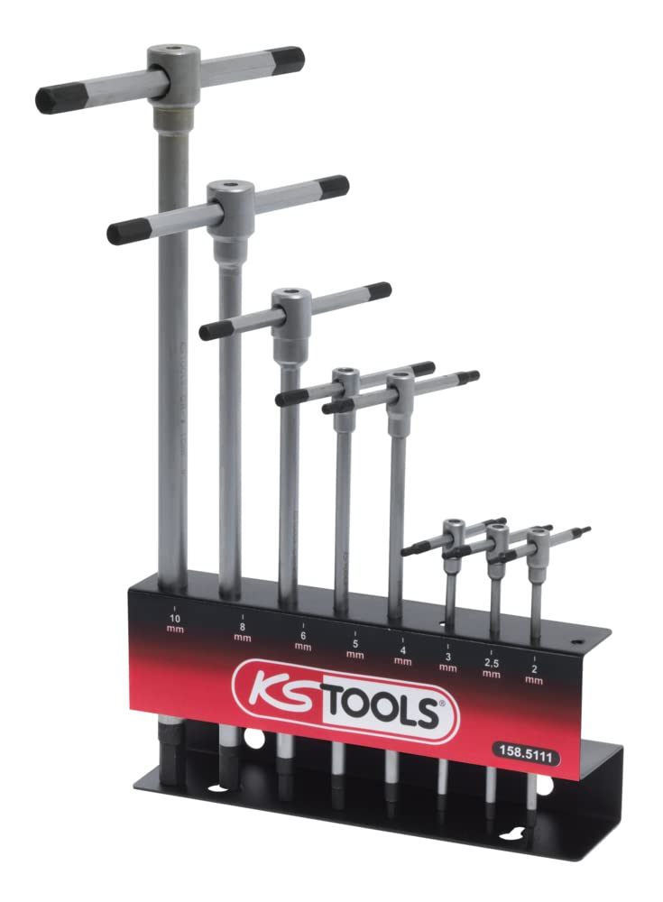 KS Tools Isolierter T-Griff-Stiftschlüssel - 5x160mm Chrom Vanadium