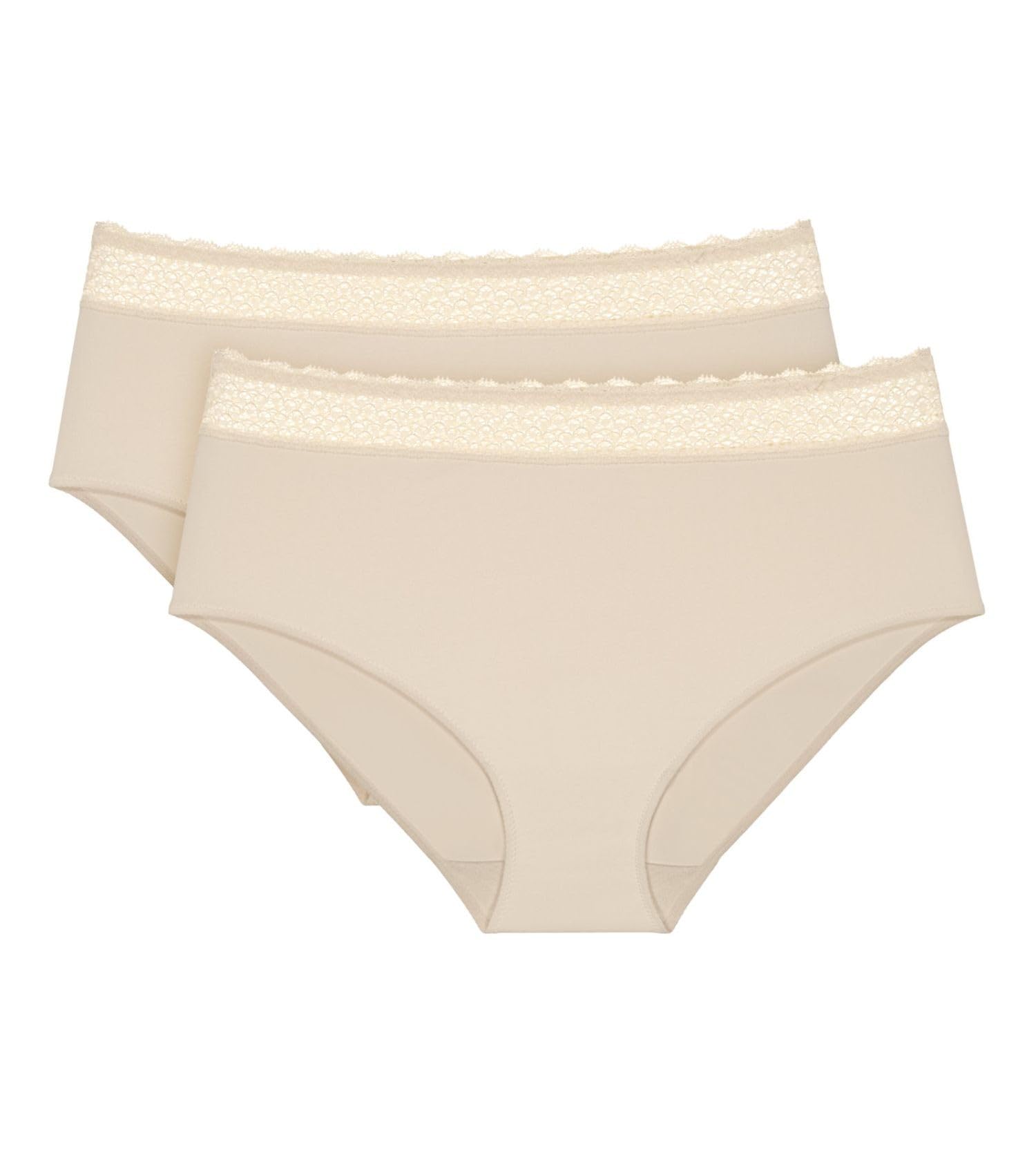 Triumph Women's Feel of Modal Midi 2p Underwear, Creamy Dream, S
