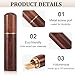 Lnngub 3 Packs Portable Wooden Toothpick Holder, Compact Waterproof Toothpick Case, Brown