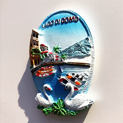 Imán Decorativo de Resina Lake Como Italia 4.8x6.5 cm miniatura 3