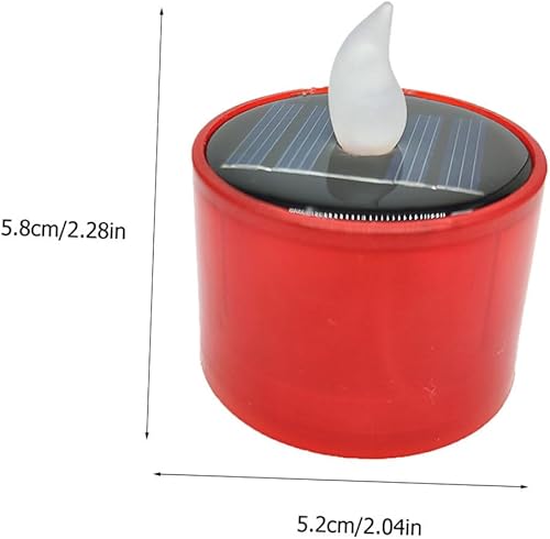 Miniatura 4 de DOITOOL Vela de batería de vela solar Vela de té blanco Vela amarilla Mesa de Navidad Centro de mesa Decoración de Belén Velas de té Luz de vela sin