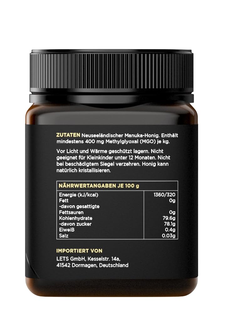 Watson & Son Manuka Honig MGO 400+ 250g | Premium Qualität aus Neuseeland
