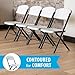 LIFETIME Folding Chairs, Classic Heavy Duty Foldable Chair Contoured for Comfort, 4-Pack, Plastic/Metal, White