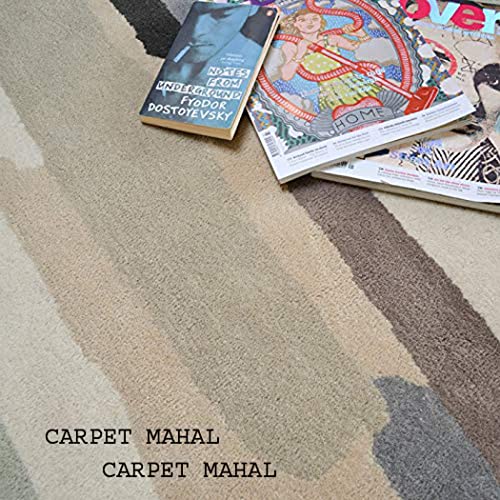 Image of Carpet Mahal Export Quality Handmade Tuffted Pure Woollen Carpet for Hall Living Room Bedroom Size 10 x 13 feet (300X390 Cm) Color-Multi