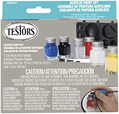 Testors Acrylic Paint Set Primary, Multicolor