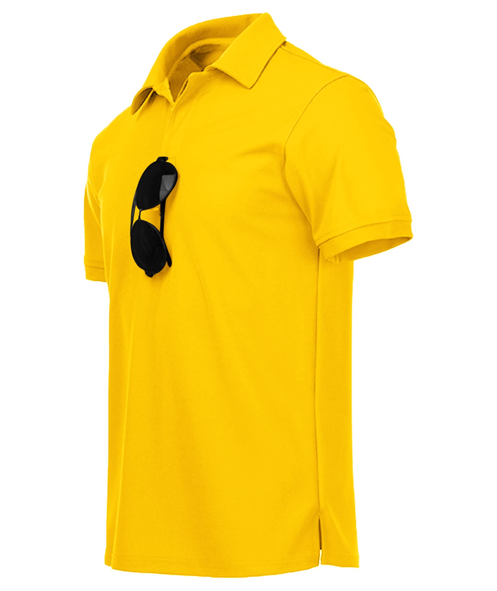 JACKETOWN Polo Shirt Uomo Manica Corta Asciugatura Rapida Traspirante Tennis Polo Shirt Camicie Polo Estate per Uomo Button Front T-Shirts Sport Shirt Basic Regular Fit Golf Polo Shirt