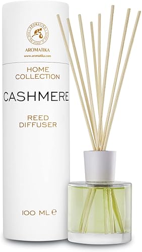 Difusor de varillas de cachemira de 3.4 onzas líquidas, difusor de habitación, difusor perfumado con varillas de bambú, fragancia para el hogar,