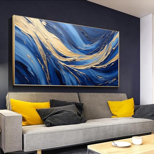 Toile murale abstraite encadrée pour créer une ambiance chaleureuse dans la chambre