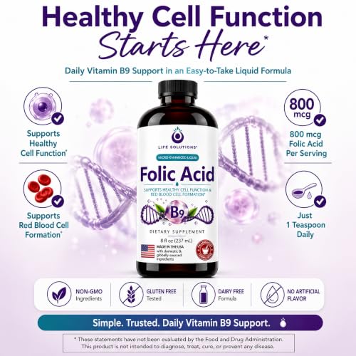 Life Solutions Liquid Vitamin B9 Folic Acid