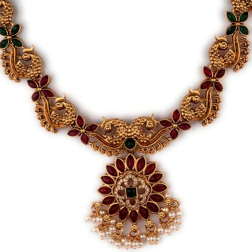 Image of Sasitrends Classic Matte Gold Plated Necklace Set