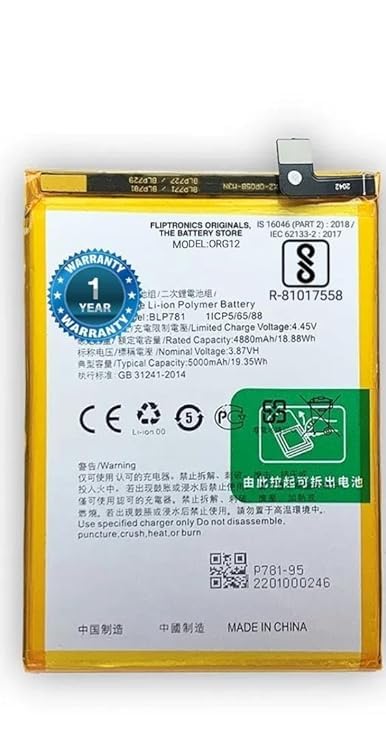 Image of Original BLP781 Battery for Oppo A52 (A92-2020) A72 CPH2061, CPH2067 Battery with 1 Year Warranty****(F000256)
